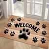 Cute Dog Paw Print Rectangle Carpet Pink Heart Pet Lover Home Decor Mat Floor Rug Entryway Doormat Life Is Better with Dogs