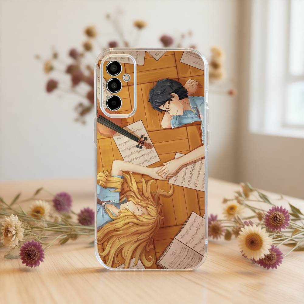 Your Lie in April Phone Case For SamsungA10,12,20,21S,30,31,40,50,51,52,70,71 Transparent Cover
