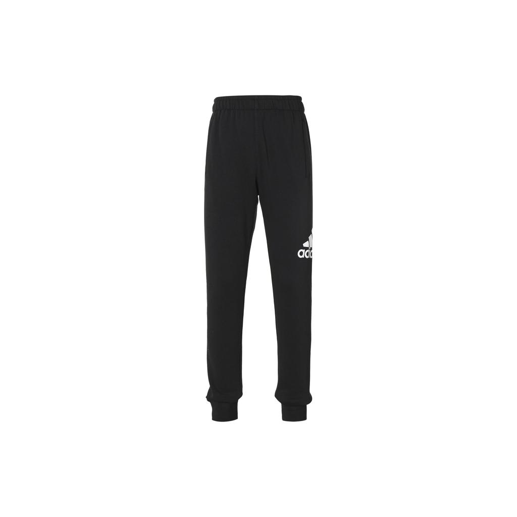 Adidas Logo Training Fleece Lined Thermal Long Knitted Sweatpants Men's Black AB6527