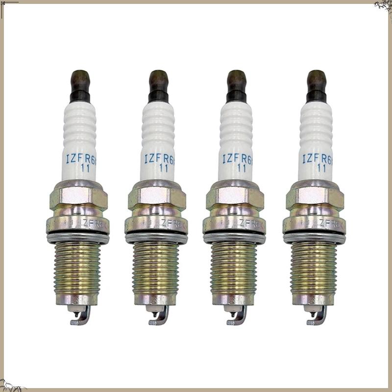 4PCS  IZFR6K-11 6994 Laser Iridium Platinum Spark Plug For Honda Fit CRV Odyssey 2.4L Acura MDX 3.2L TL 3.7L RL IZFR6K11 IZFR6K11 6994-4pcs