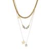 Trendy Multi-layer Cold Style Star Pendant Necklace with Full Diamond Detailing