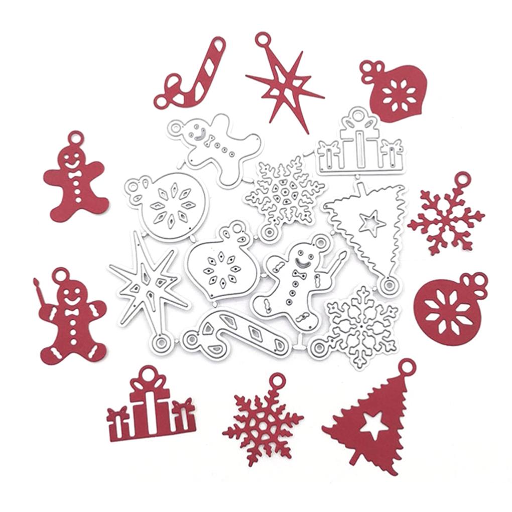 1 Set Weihnachten Stanzformen DIY Stanzform Weihnachten Scrapbook Prägung Glatte Dekorationen Neujahrskartenherstellung