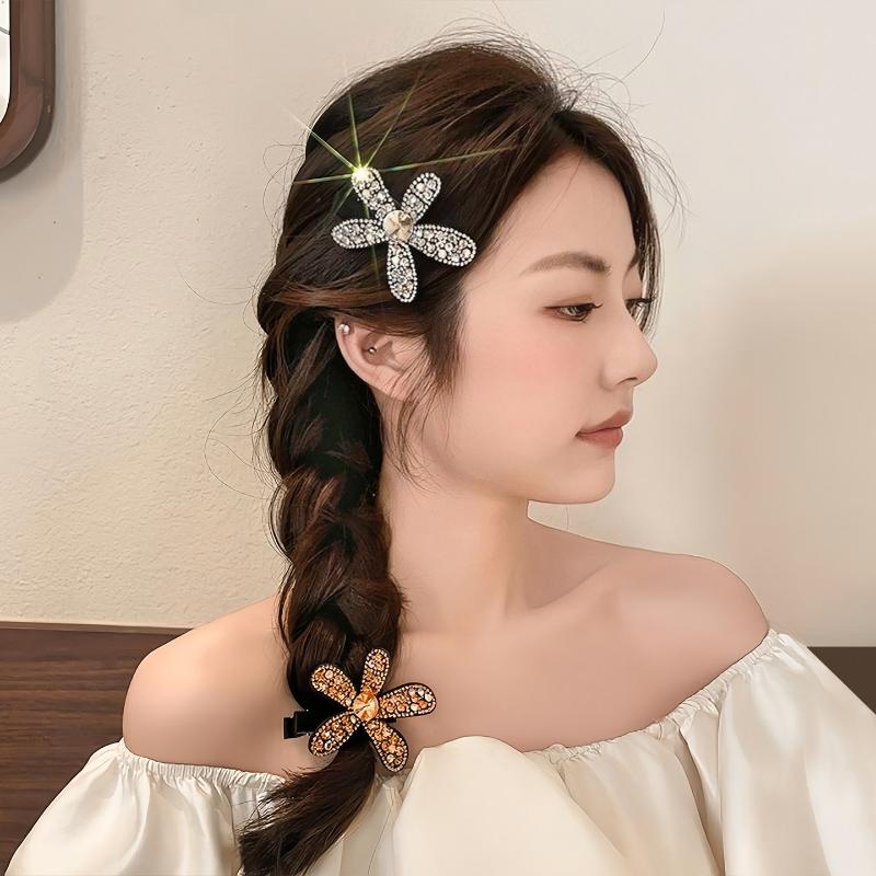 Vintage Flower Hair Clip For Women Girls Sweet Hair Ornament Side Hairpin Hair Accessories