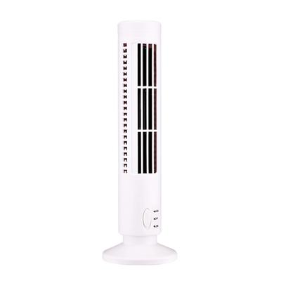 Mini USB Bladeless Tower Fan 2 Wind Speeds and Modes Standing Fan for Bedroom Living Room Home