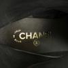 Pristine CHANEL COCO Mark Medium Leather Boots Jockey Boots Black 36 G36273 Used