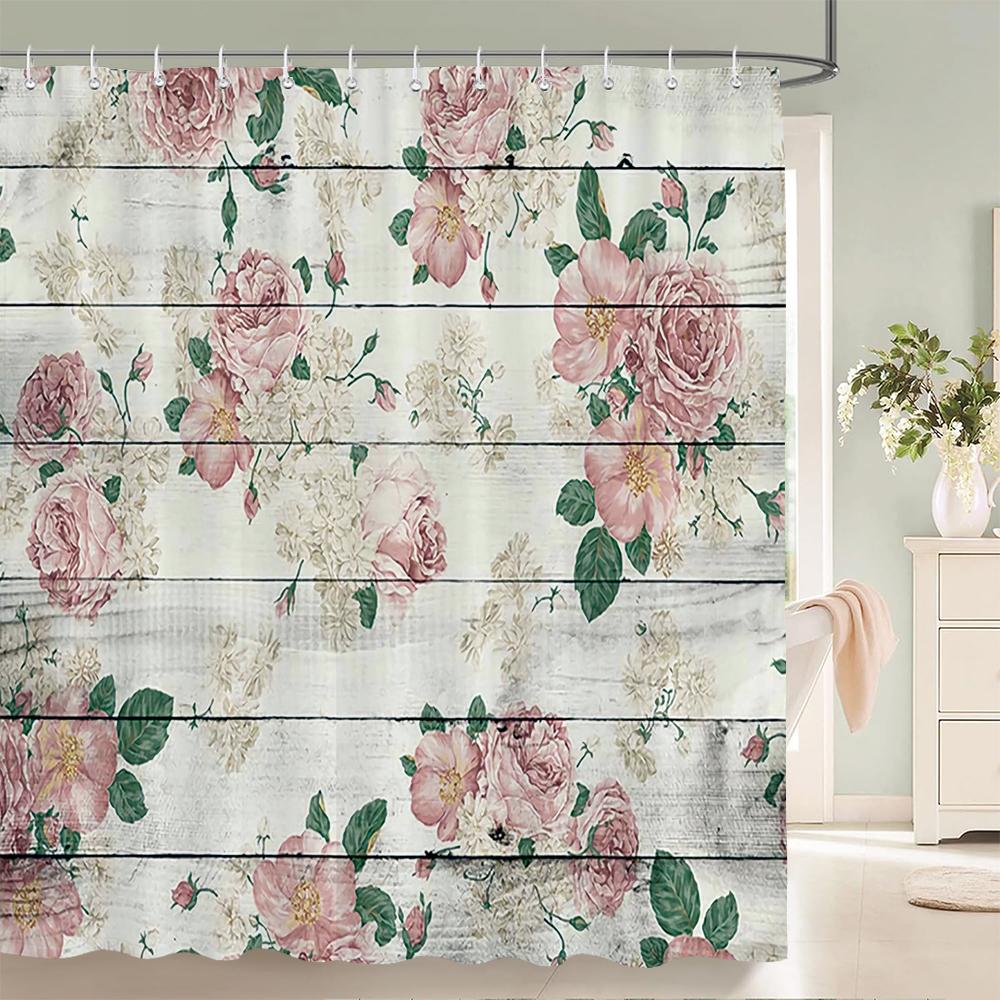 Wasserdichte Stoff-Duschvorhänge Baumblätter Weißbirke Badezimmer Groß 240X180 3D-Druck Dekoration Duschvorhang Badewannenvorhang