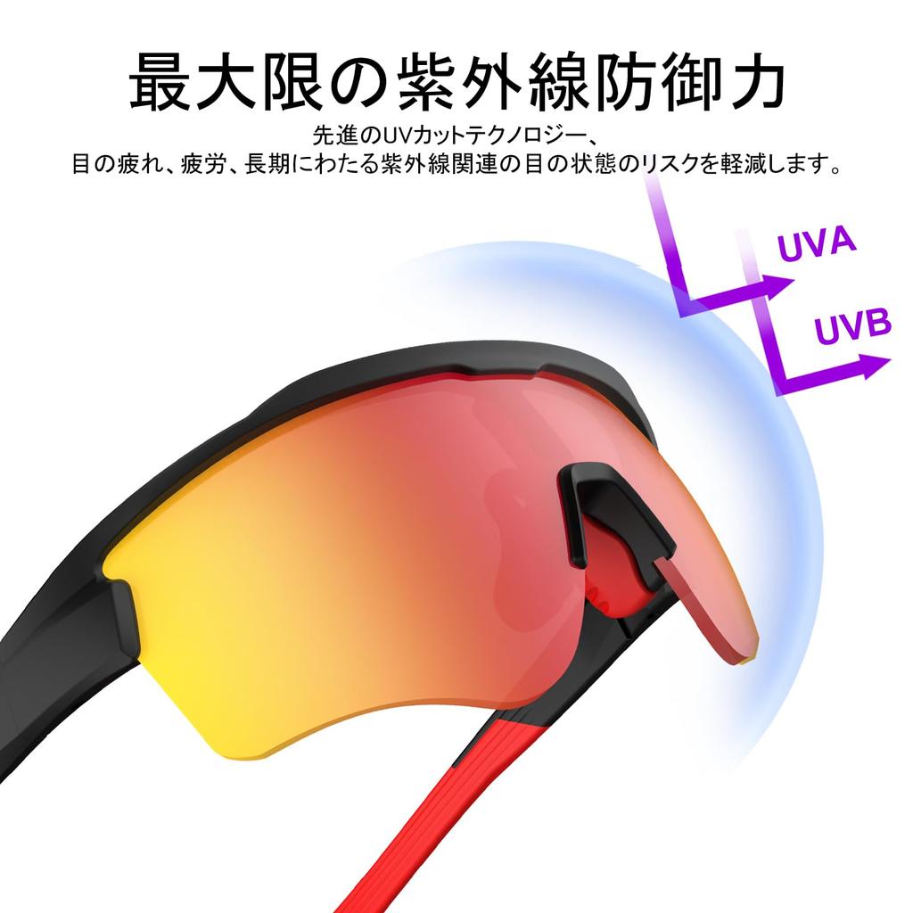 HAAYOT Sunglasses for Men and Women Cycling Glasses Sports Sunglasses Lightweight and Durable TR90 Frame MTB Goggles Fishing Driving Hiking Matte