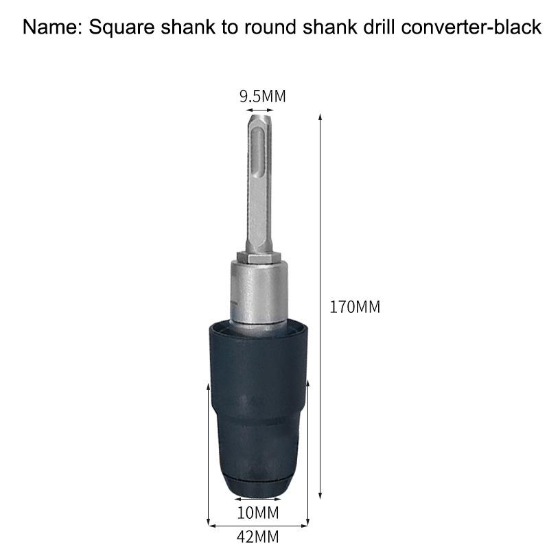 SDS-Plus to SDS-Max Adapter - Carbon Steel Rotary Hammer Converter, Impact Resistant Shank for Labor-Saving Drilling