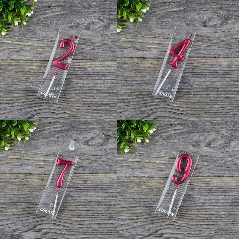 1 STK Rote Zahl Geburtstag Papier Kuchen Kerze Kinder Geburtstagsparty Hochzeitstorte Kerze Gastgeschenke Zubehör Kuchendekorationen Schwarz