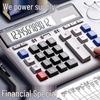Large Screen Solar-Powered Financial Accounting Desktop Calculator