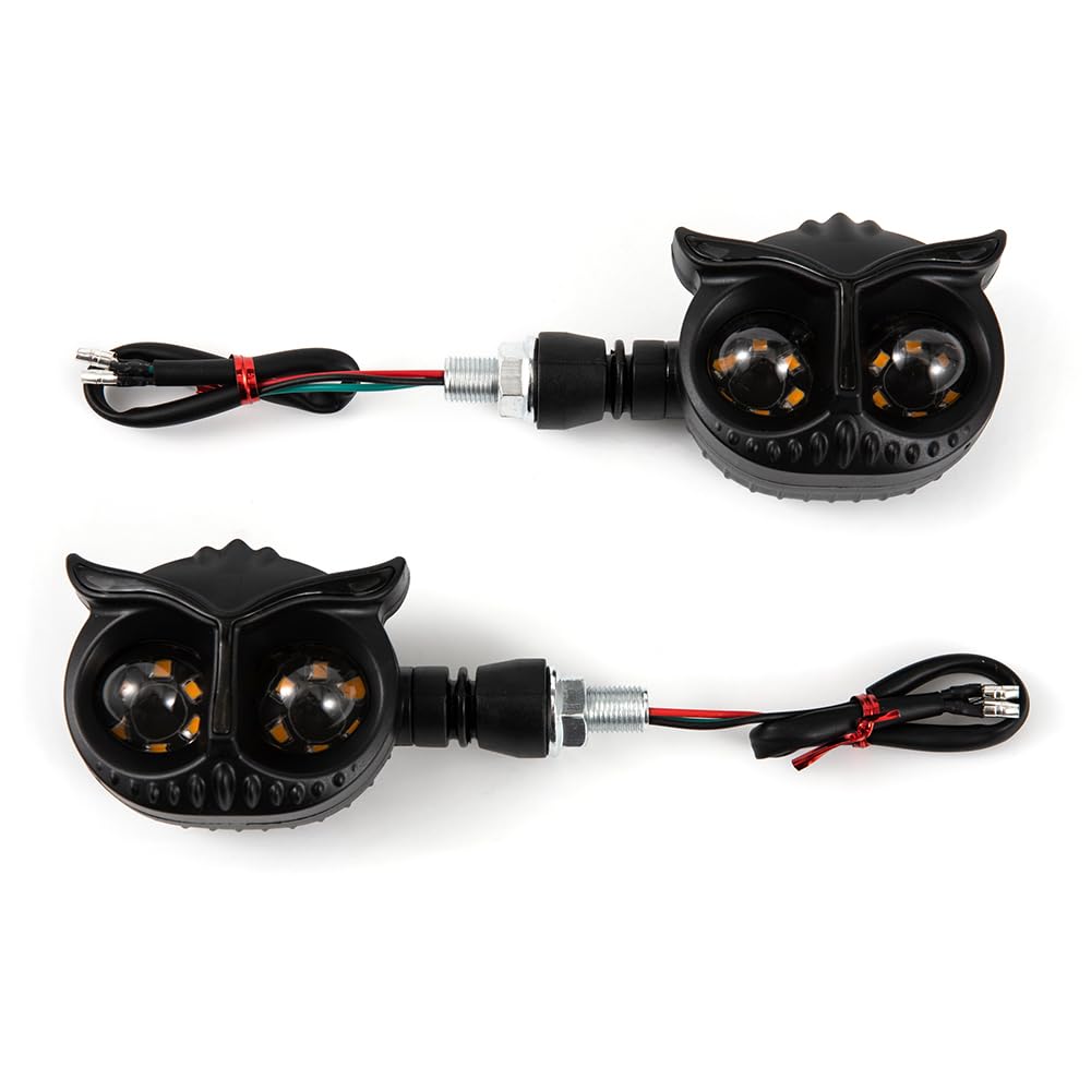 2pcs Motorcycle Bullet Front Turn Signal Light Turn Signal Indicator White Amber Light Fits Most Universal Motorcycles (Yellow+White)