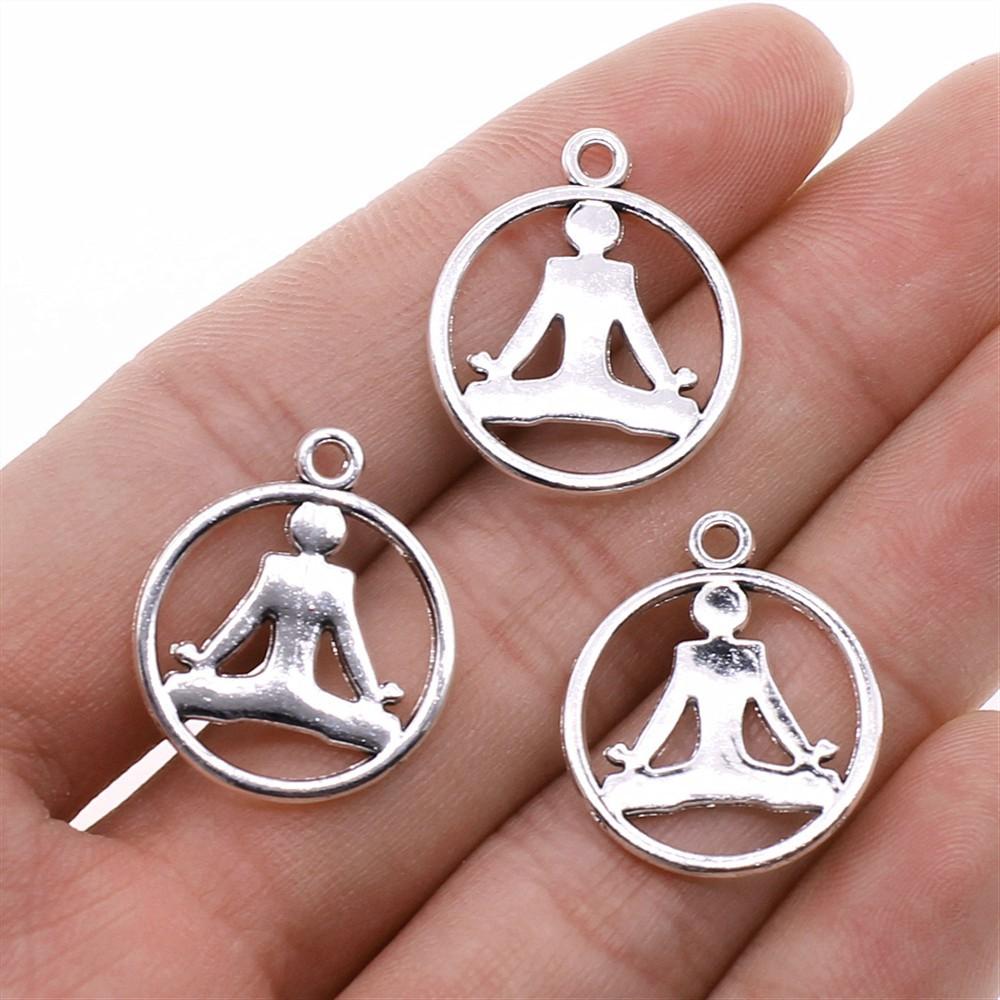 10pcs Charms Buddha Antique Silver Color Buddha Statue Pendant Charms Buddhism Buddha Charms For Jewelry Making