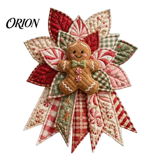 Einfache Nähbastelarbeiten für Partys Festlicher gesteppter Weihnachts-Türbehang DIY-Kit, Immergrüner Baum, 3D-gepolsterte Patchwork-strukturierte bauschige Stoffschleifen