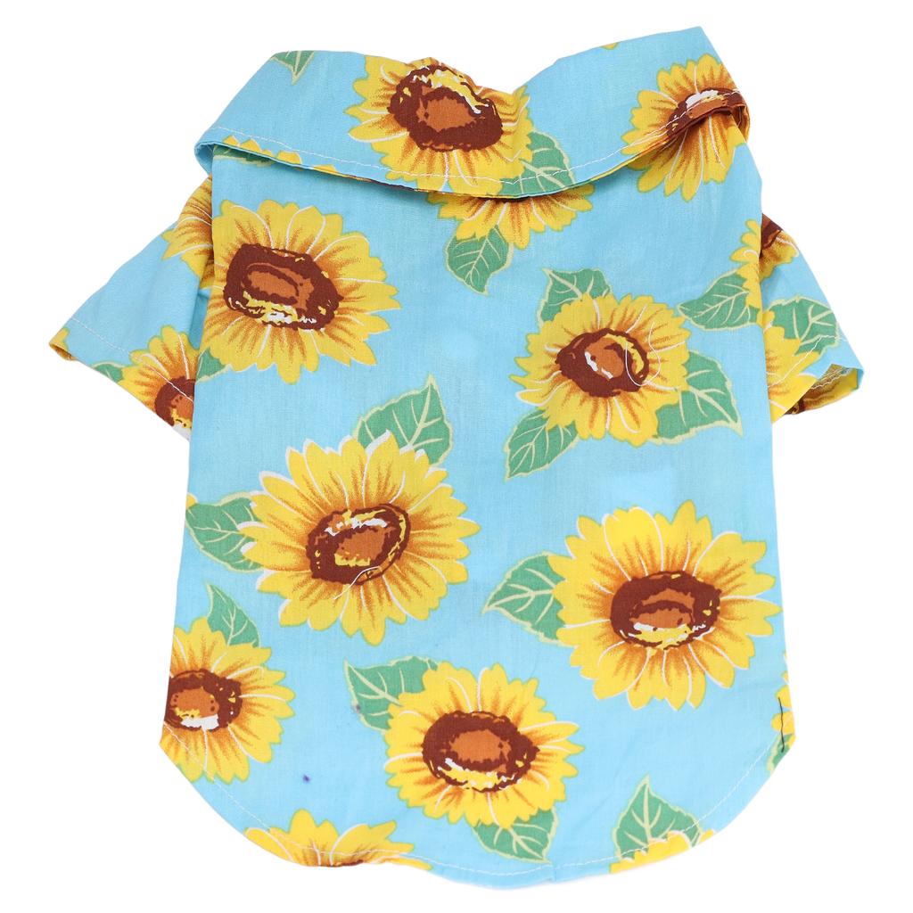 Pet T Shirt Cotton Soft Cute Sun Flower Printed Fashionable Dog Summer Vest Clothes for Puppy Cats