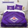Fotbalový klub ACF Fiorentina Vzorované povlečení Sada prošívaných přikrývek Domácí dekorace Dárek (1 * povlak na peřinu + 2 * povlak na polštář bez jádra)