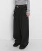 Saendeulig Balloon Stripe Wool Slacks_Charcoal