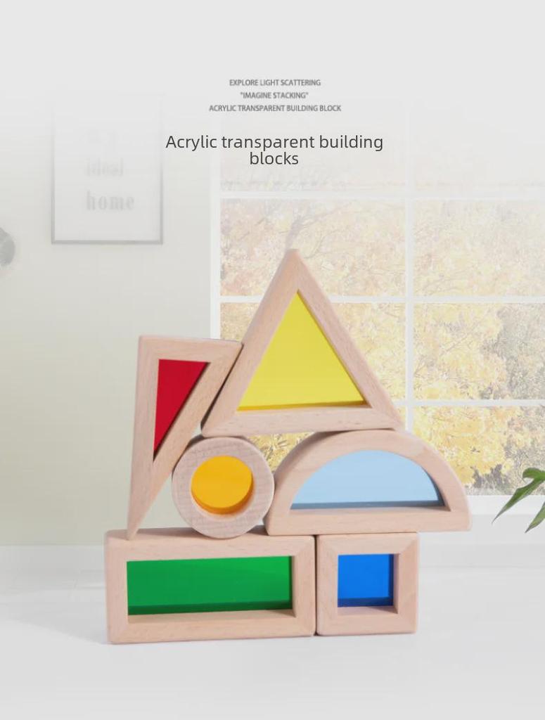 Colorful Kaleidoscope Building Blocks: Educational Shape & Color Recognition Toy for Children
