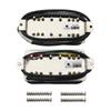 FLEOR Alnico 5 Electric Guitar Humbucker Pickups, Neck and Bridge Pickups (14-15K), White