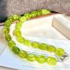 Ambience Olive Green Conformal Quartz Rock Collarbone Chain Necklace