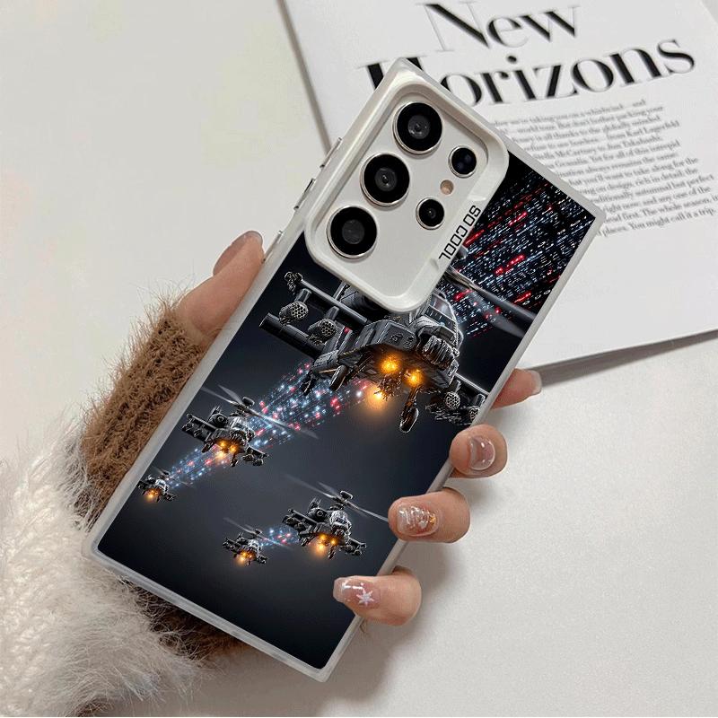 

Aircraft Helicopter Formation Soft Phone Case for Samsung Galaxy S24 S25 FE S26 Edge S23 Ultra S22 Plus S21 + Shockproof Cover B Samsung S20 FE