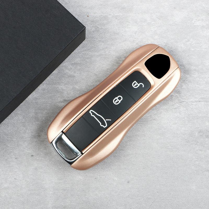 Applicable To Porsche Solid Color Neodymium Gold Key Case Cayenne Macan718Taycan911 Paramela Kaman