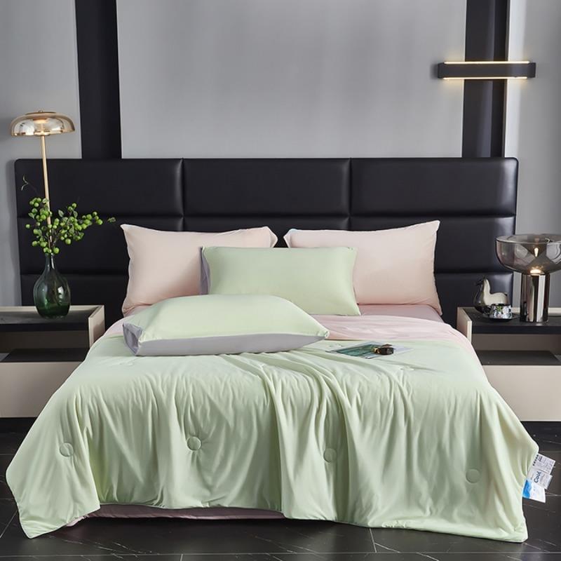 new summer cool summer quilt single piece machine washable washed ice silk color matching summer cool quilt no pillowcase