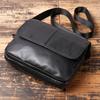 New Men's Leather Shoulder Bag with Top Layer Cowhide and Women's Fashionable and Versatile Crossbody Bag with Large Capacity