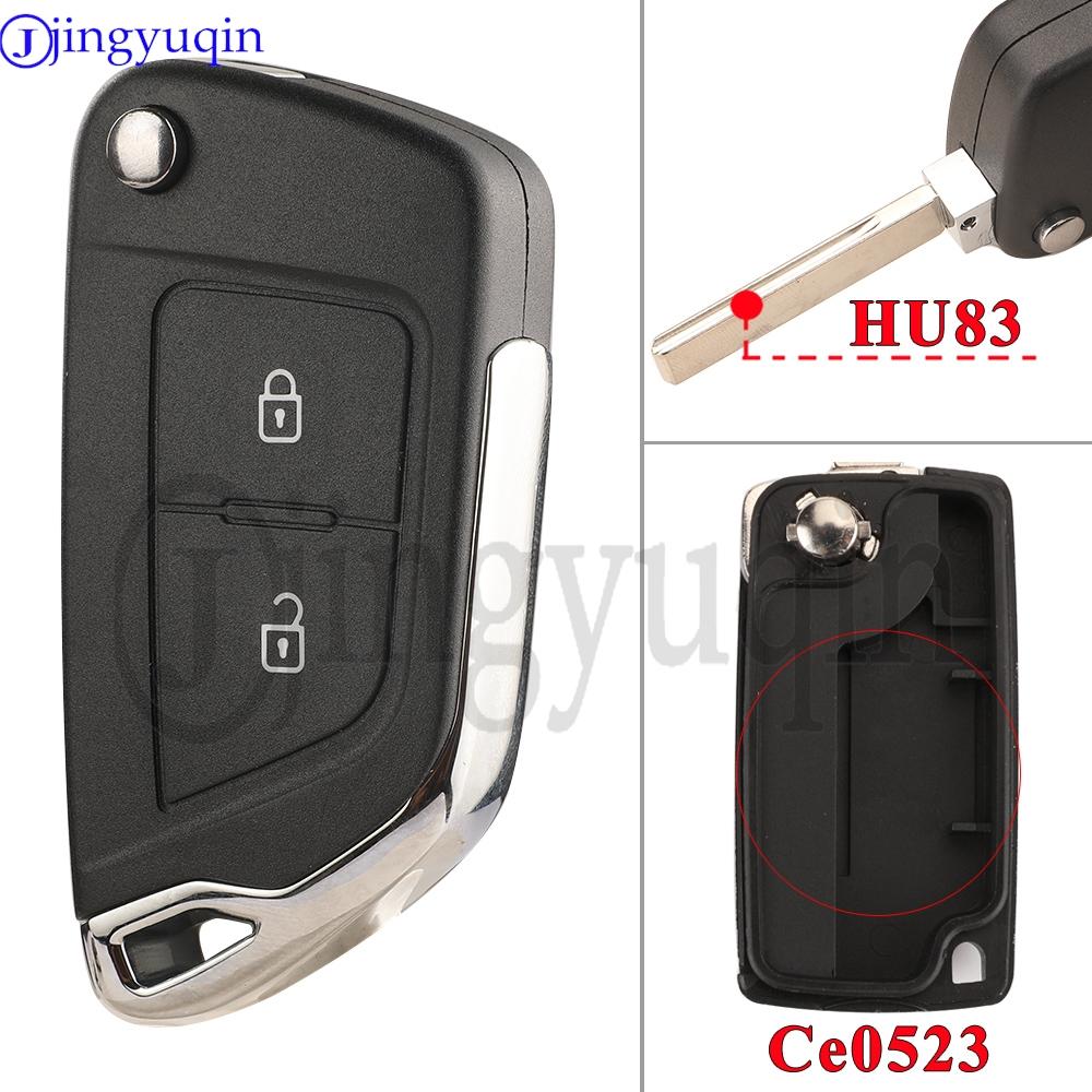 Guscio Chiave Auto Pieghevole Modificato Jingyuqin Ce0536/0523 Hu83 Va2 Per Peugeot 107 207 307 407 306 308 408 508 Citroen C2 C3 C4
