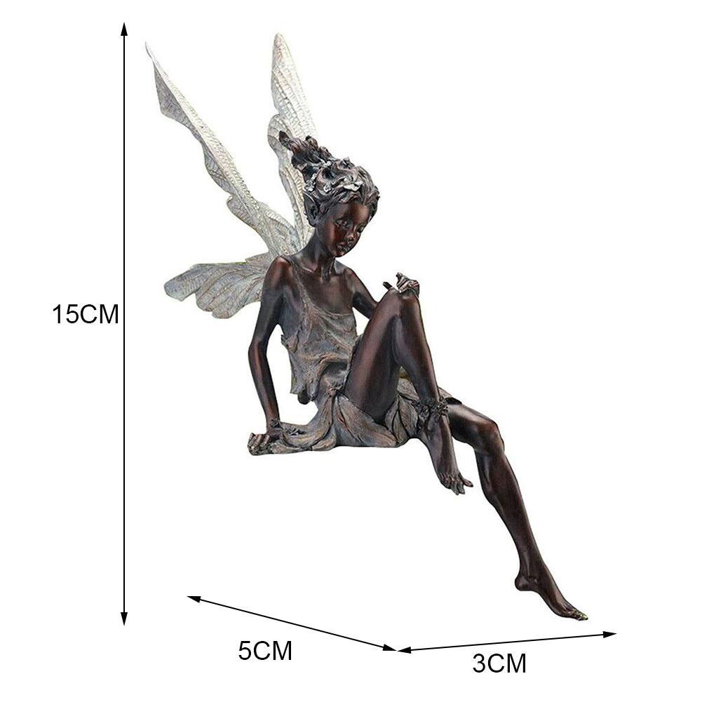 Статуэтка Цветочной Феи Стальные Проволоки Сад Фей Миниатюрная Скульптура Мифическая Фигурка Сада Феи Пикси Декор Двора