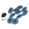 10Pcs Abrasive Wheel 80?Grit Torsion Zircon Corundum Grinding Flap Disc with Rubber Disc 2in