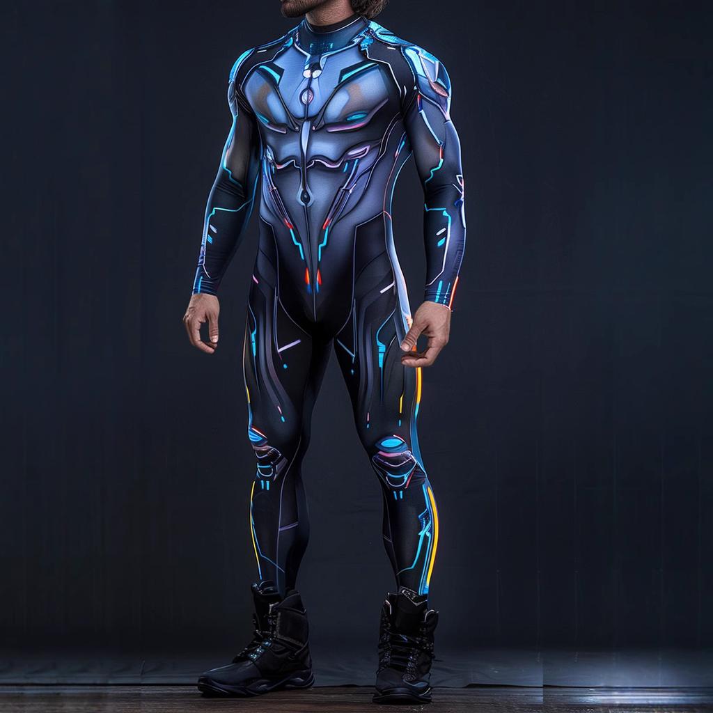 3D Digital Printing Stage Costumes for Adults Halloween Event Carnival Themed Party Cosplay Costume Role-playing Game Jumpsuit