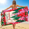 1Pc Christmas Village Scene Beach Towel Quick Dry Multiuse For Beach Pool Gym Yoga Home Travel Christmas Halloween Xmas Gift S183