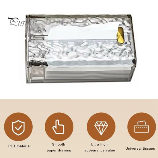 Tissue Box Wall-Mounted Tissue Storage Box Self-Adhesive Strong Load-Bearing Capacity Paper Towel Holder for Home
