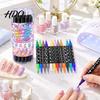 Nail Stippling Pens 12Pcs 24 Color Dual-Ended Art Set Dual Tip Waterproof Drawing Painting for Salon Markers Quick Dry Liner DIY Beginners
