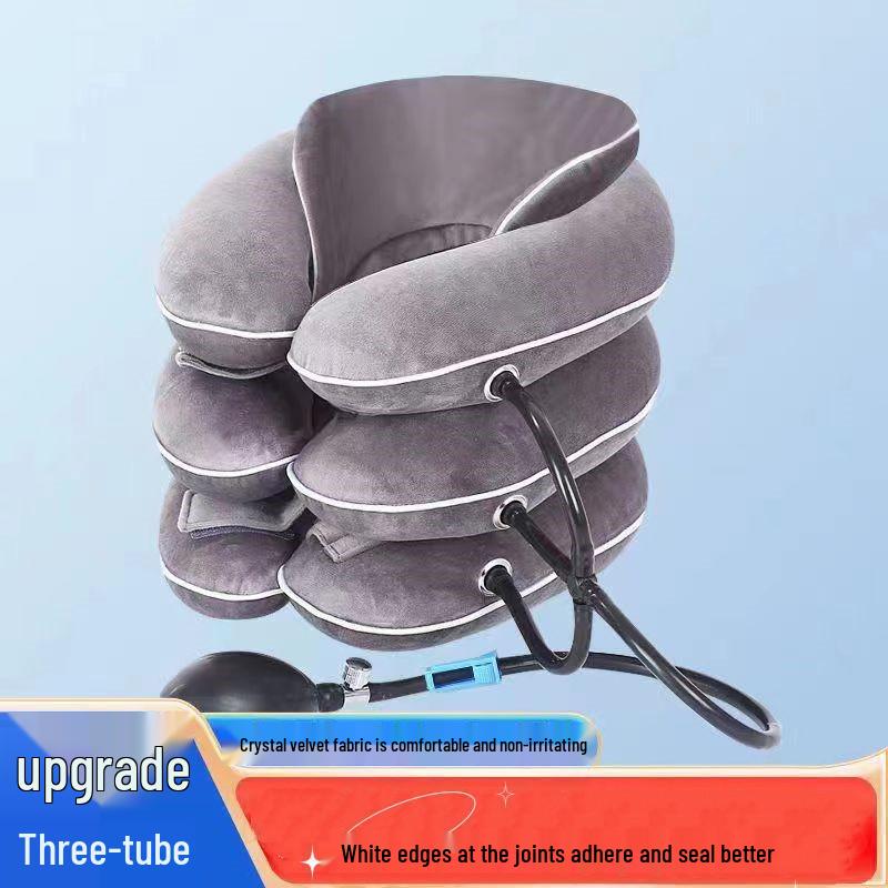 Crystal Velvet Cervical Traction Device: Neck Brace for Forward Head Posture Correction and Support.