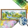 Full Embroidery Silk Thread 11CT Printed Scenery Cross Stitch Kit 150x66cm