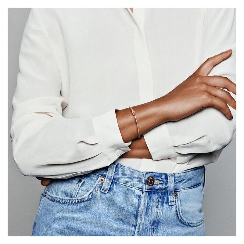 Pandora Moments series daisy chain buckle snake bone chain temperament fashion bracelet women's style 588781c00