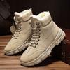 Snow Boots Men's Spring Velvet Thickened Thermal Cotton Boots Korean Version of British Style Middle Help Martin Boots Casual Versatile Trendy Shoes