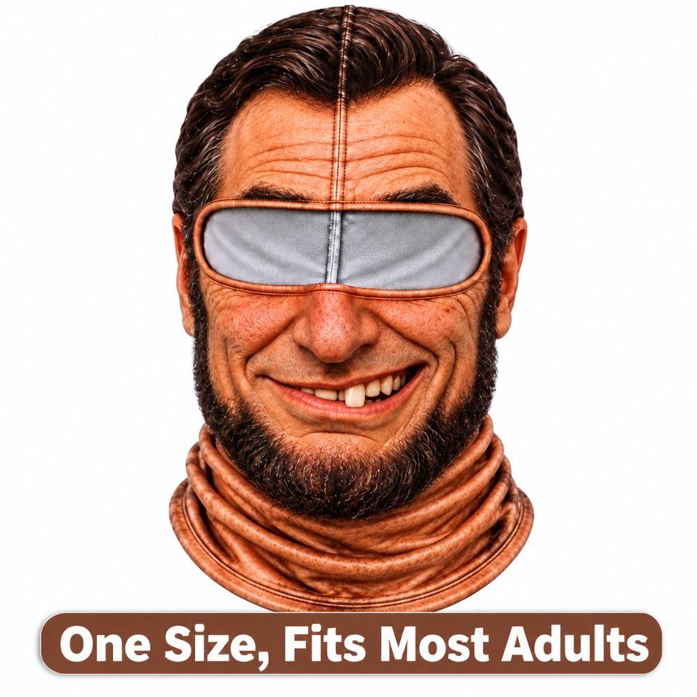 3D Gezichtsprint Oude Man Balaclava Gezichtsmasker Realistisch Ski Masker Capuchon Buiten/Fietsen/Grappen/Feest