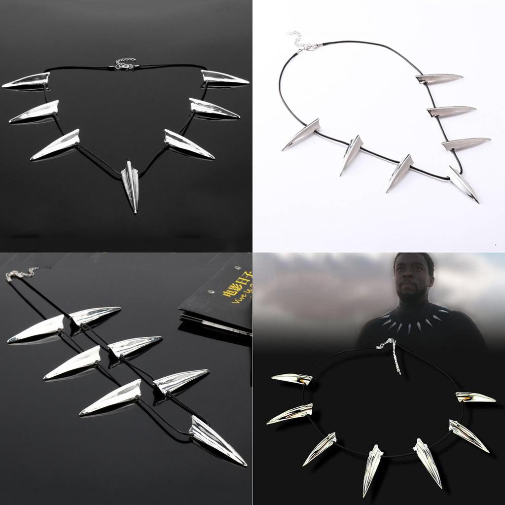 Elegante collar de aleación inspirado en Pantera Negra para hombres y mujeres