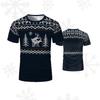 Christmas T-shirts For Men And Women Ugly-cute 3D Printed Reindeer And Snowflake Pattern Clothing Fashionable Holiday Party Tops
