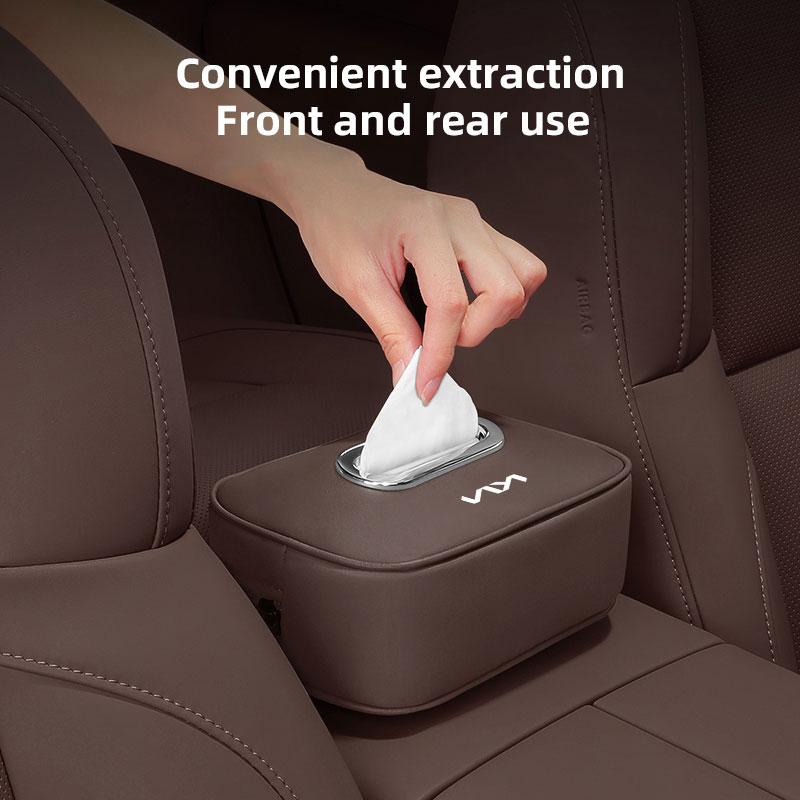 Car Tissue Box Quality Leather Auto Paper Towel Storage Bag For Kia KN GT-Line Sportage Ceed Rio Picanto Sorento Soul Cerato ZH5