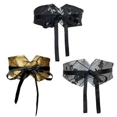 Wide Body Shaping Corset Belt Comfortable Adjustable Tie Jacquard Fabric for Elegant Look Women Fashion Waist Belt
