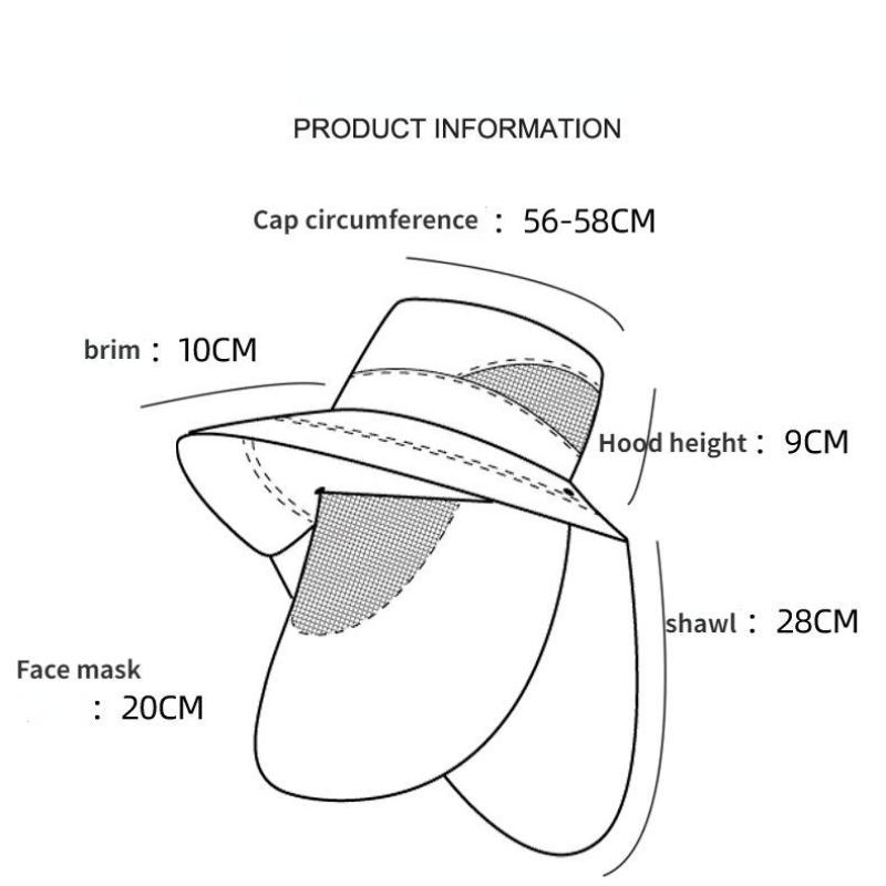 Wide-brimmed Sunhat Sunshade Fishing Hat Mountaineering Jungle Male Visor Sunblock Sunhat Sunshade Hat