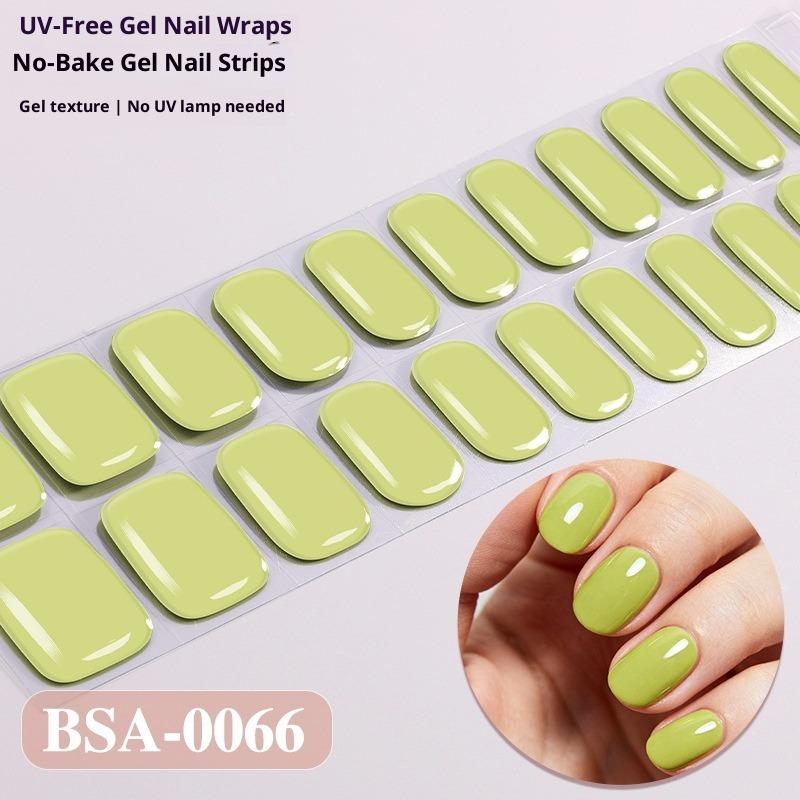 Europäischer und Amerikanischer Stil Einfarbige Nagelsticker UV-freie Gel-Nagelfolien Kein Backen Gel-Nagelsticker