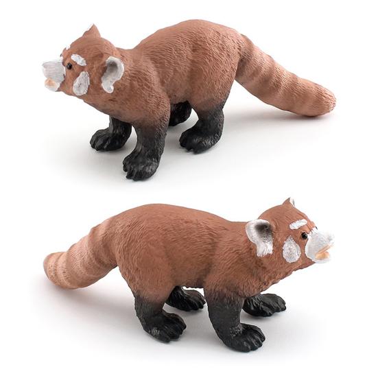 Realistische Tierfigur Leopardkatze Roter Panda Maus Schnabeltier Frettchen Egernia