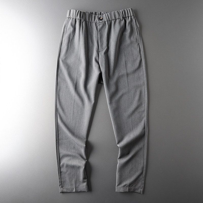 Export Tail Single Cut Label Draping Effect Suit Pants Cropped Pants Men's Summer Thin Casual Pants Export Original Order Men's Trousers