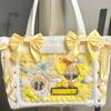 New Y2K Sweet Lolita Pink Ita Bag Women Japanese Transparent Large Capacity Tote Bag Ladies Harajuku Kawaii Handbag Aesthetic