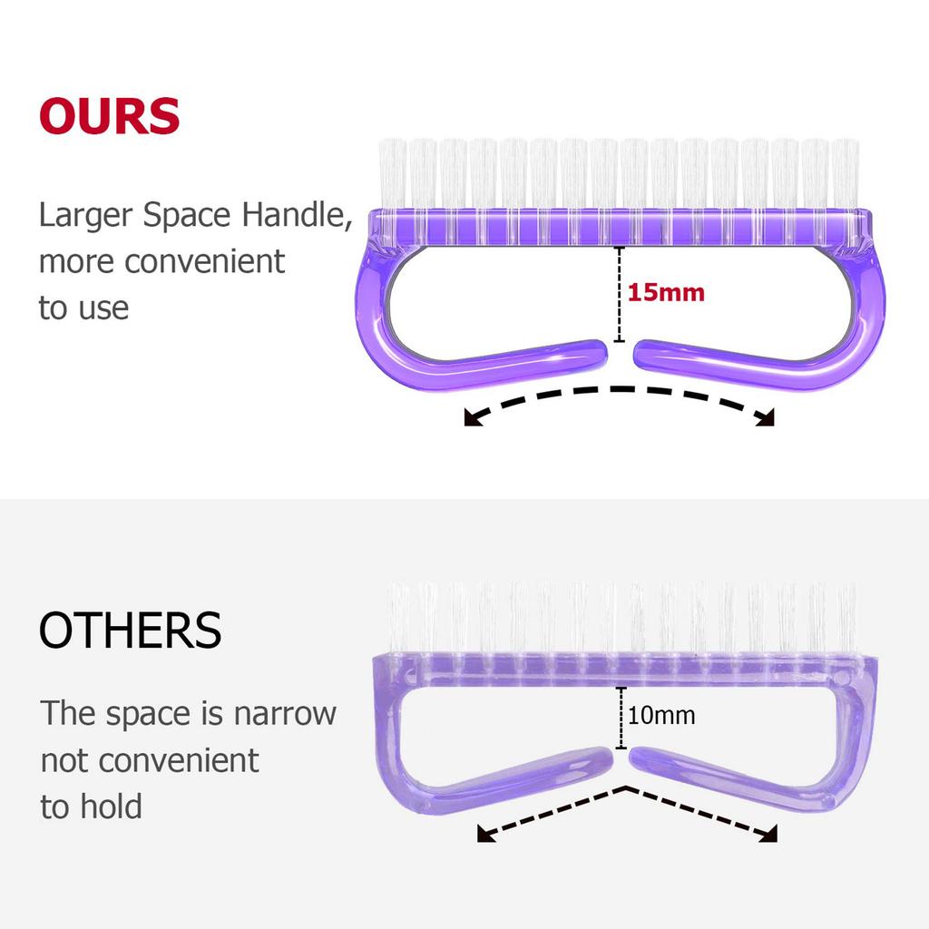 Hand Fingernail Scrub Cleaning Brushes Manicure Tools Scrub Brushes Kit for Toes and Nails Men Women