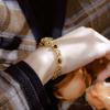 Luxury Brand Retro Oval Quartz Watch for Women Small Dial Fashionable Natural Jade Gold Bracelet Ladies Dress Wristwatch